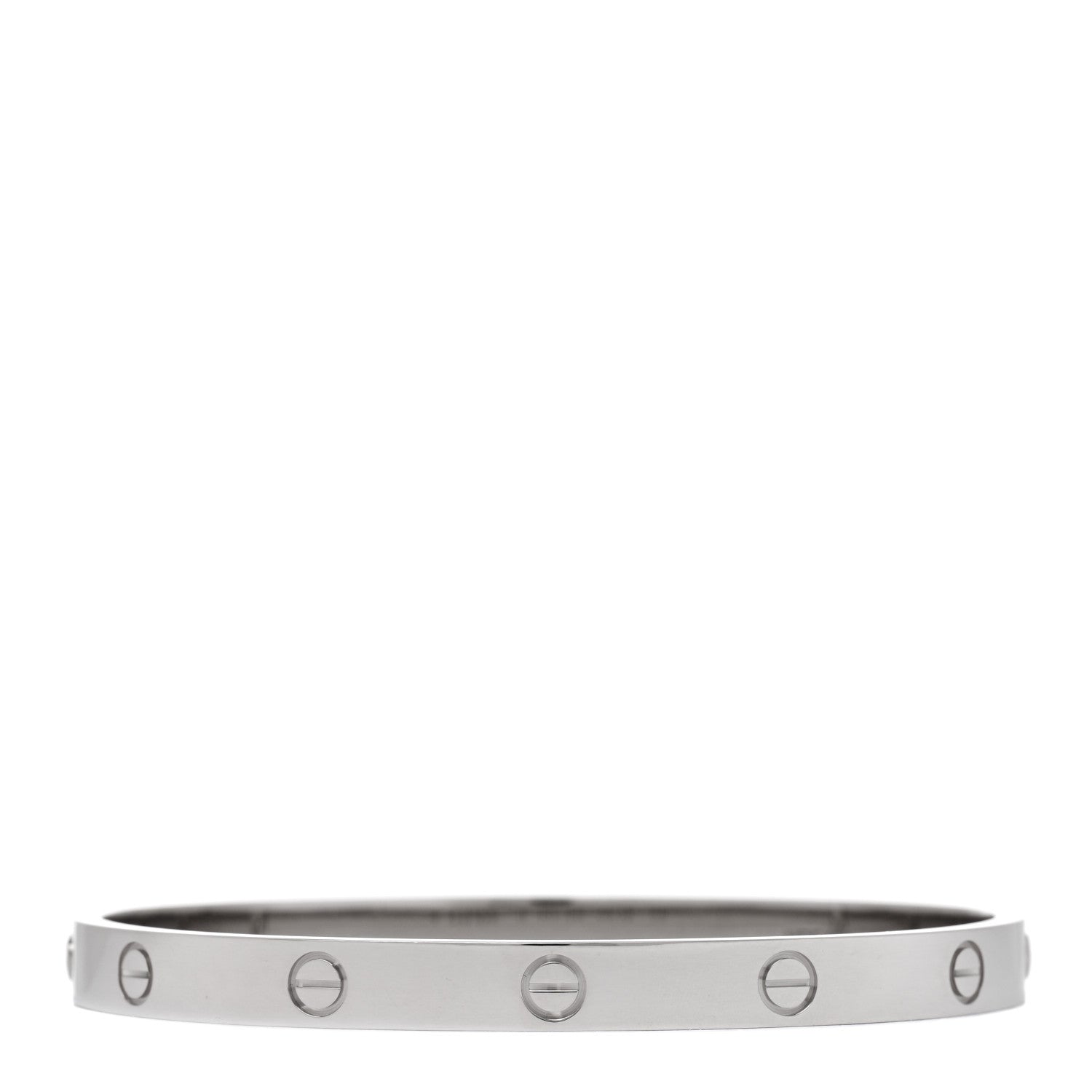 Cartier 18K White Gold LOVE Bracelet 19 2 of 7