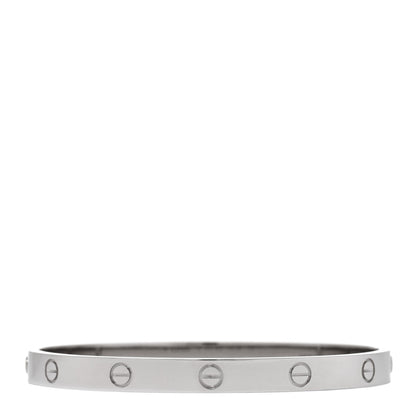 Cartier 18K White Gold LOVE Bracelet 19 2 of 7