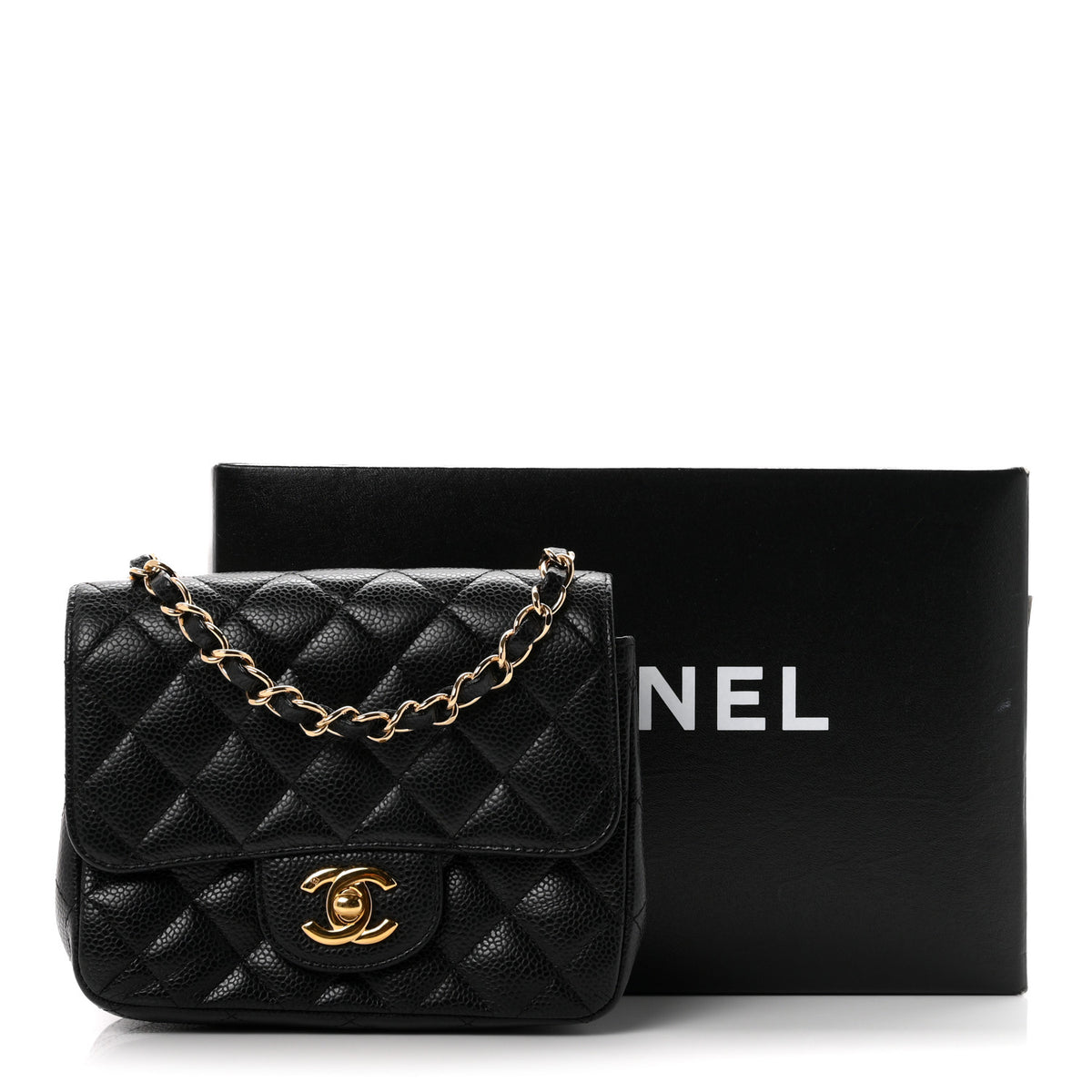 Chanel Caviar Quilted Mini Square Flap Black 11 of 11
