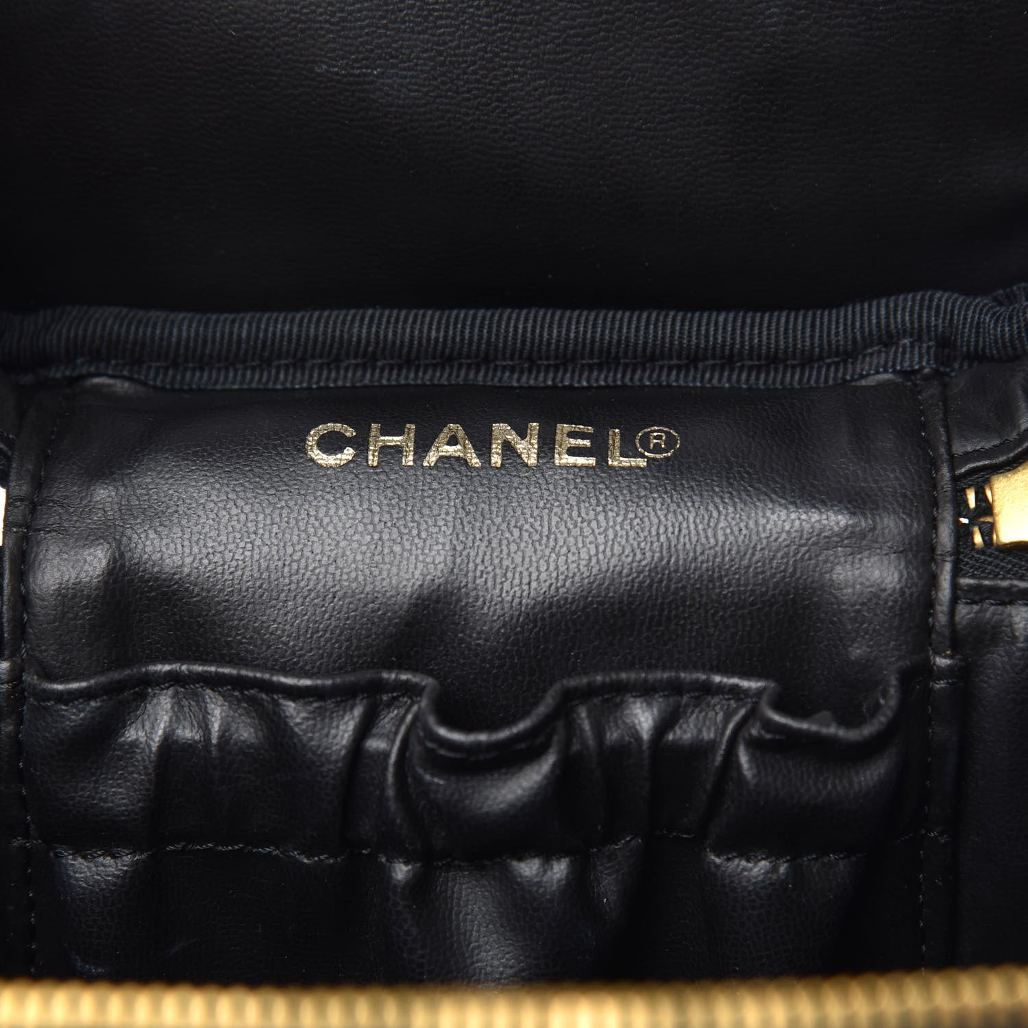Chanel Caviar Vanity Cosmetic Case Black 6 of 9