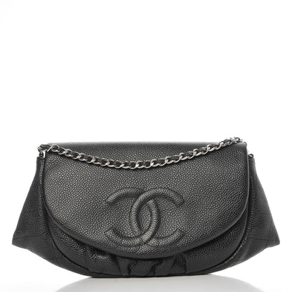 Chanel Caviar Half Moon Wallet On Chain WOC Black 1 of 9