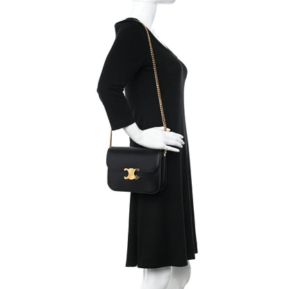 Celine Shiny Calfskin College Triomphe Black 2 of 11