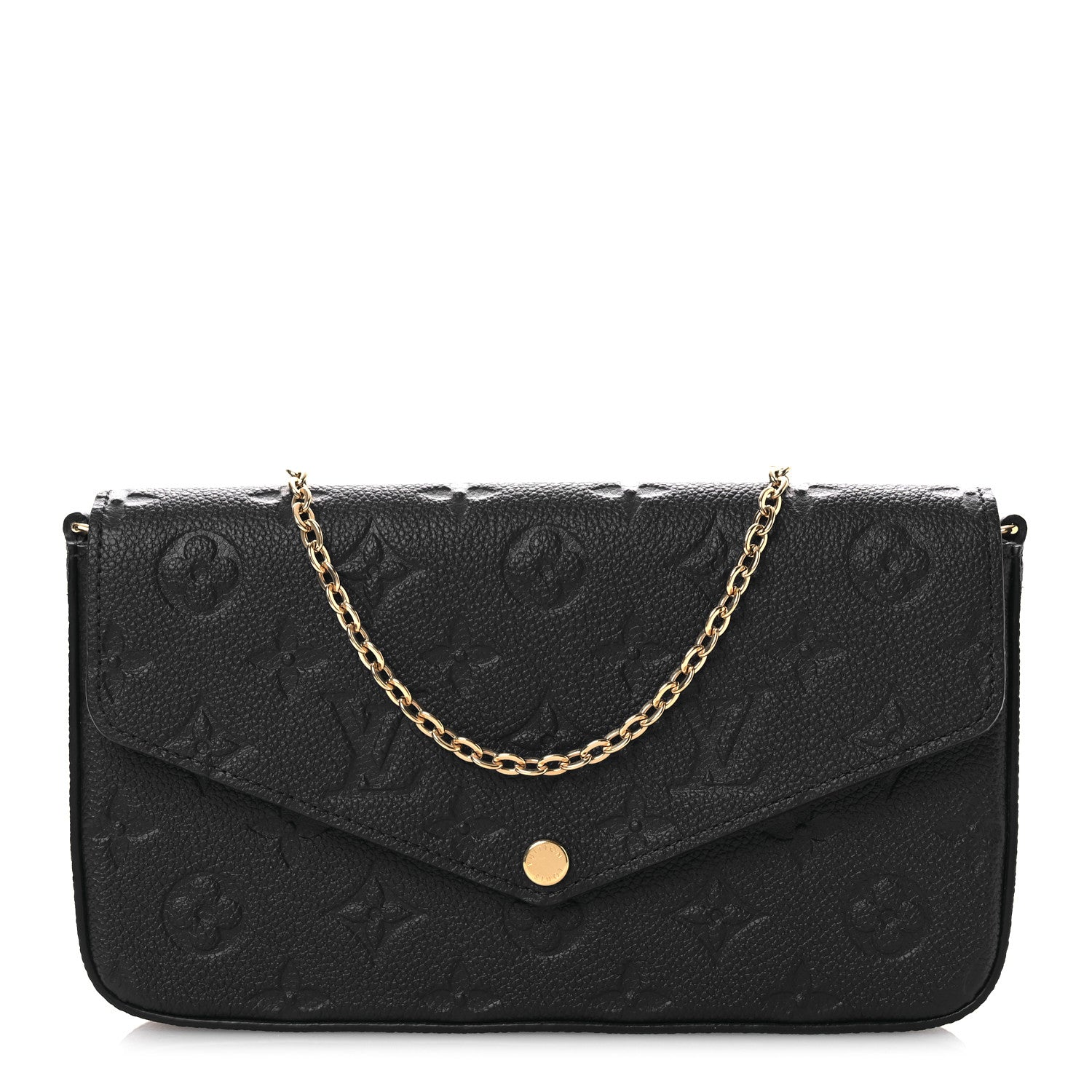 Louis Vuitton Empreinte Pochette Felicie Chain Wallet Navy 1 of 11