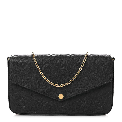 Louis Vuitton Empreinte Pochette Felicie Chain Wallet Navy 1 of 11