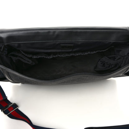 Gucci GG Supreme Monogram Web Messenger Diaper Bag Black Grey 6 of 11