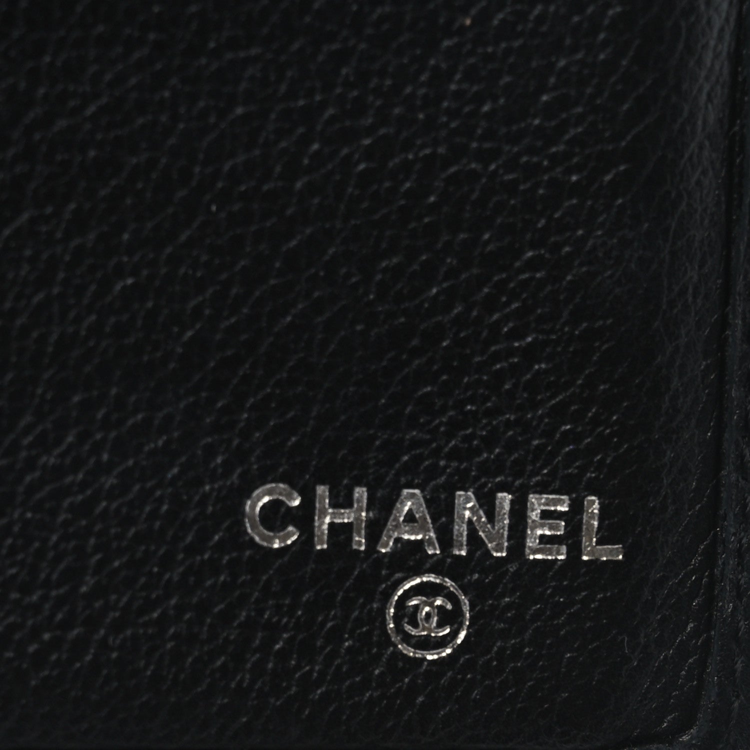 Chanel Goatskin Camellia Embossed Flap Wallet Black 6 of 6