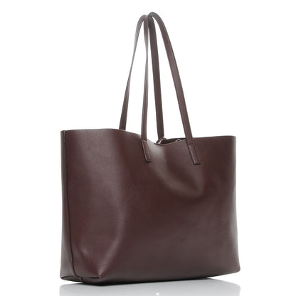 Saint Laurent Calfskin Large Shopping Tote Bordeaux 3 of 9