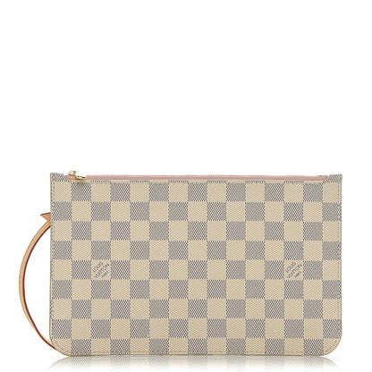 Louis Vuitton Damier Azur Neverfull MM GM Pochette Rose Ballerine 1 of 6
