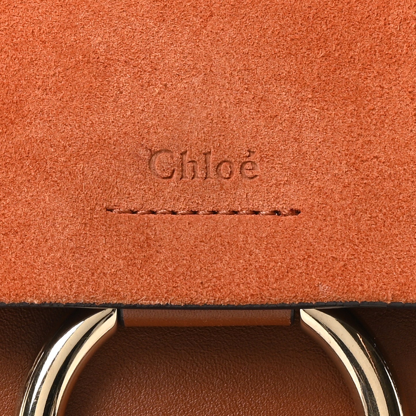 Suede Calfskin Medium Faye Shoulder Bag Tobacco