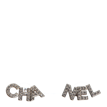 Chanel Crystal Pearl Signature Stud Earrings Gold 1 of 5