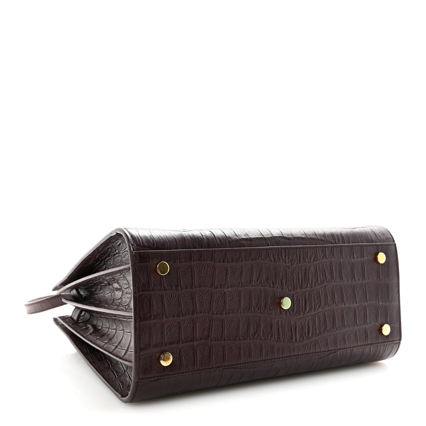 Calfskin Crocodile Embossed Small Sac De Jour Amarena