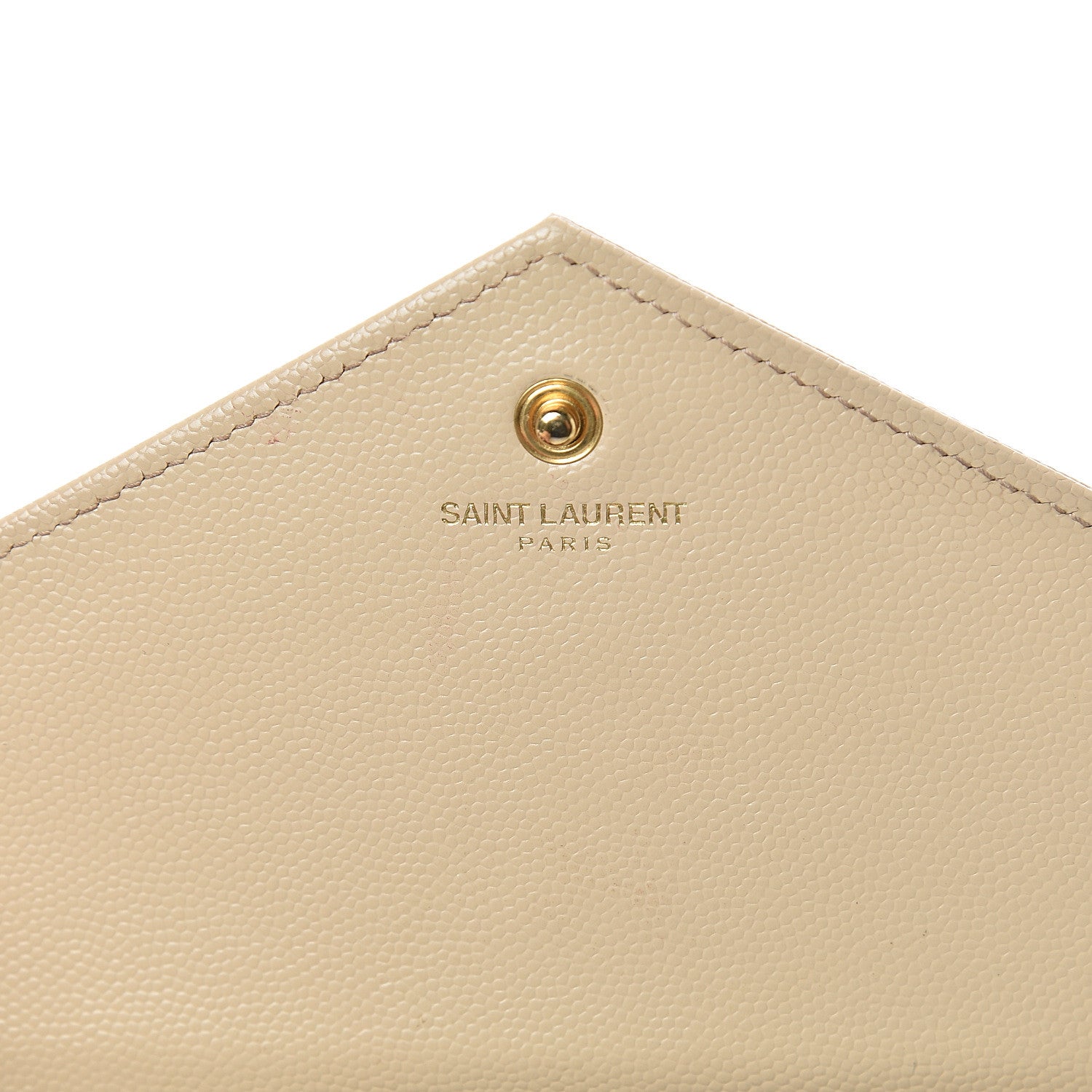 Saint Laurent Grain De Poudre Matelasse Chevron Monogram Chain Wallet Nude Powder 5 of 15