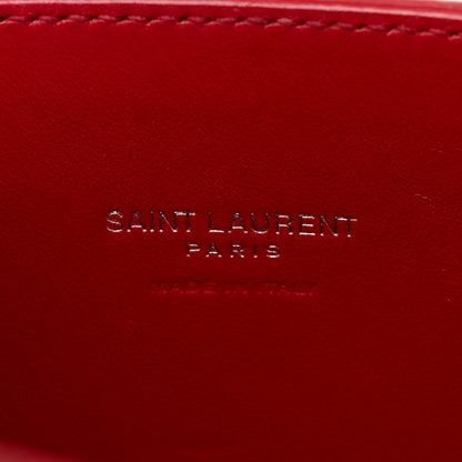 Saint Laurent Calfskin Crocodile Embossed Nano Sac De Jour Red 6 of 10