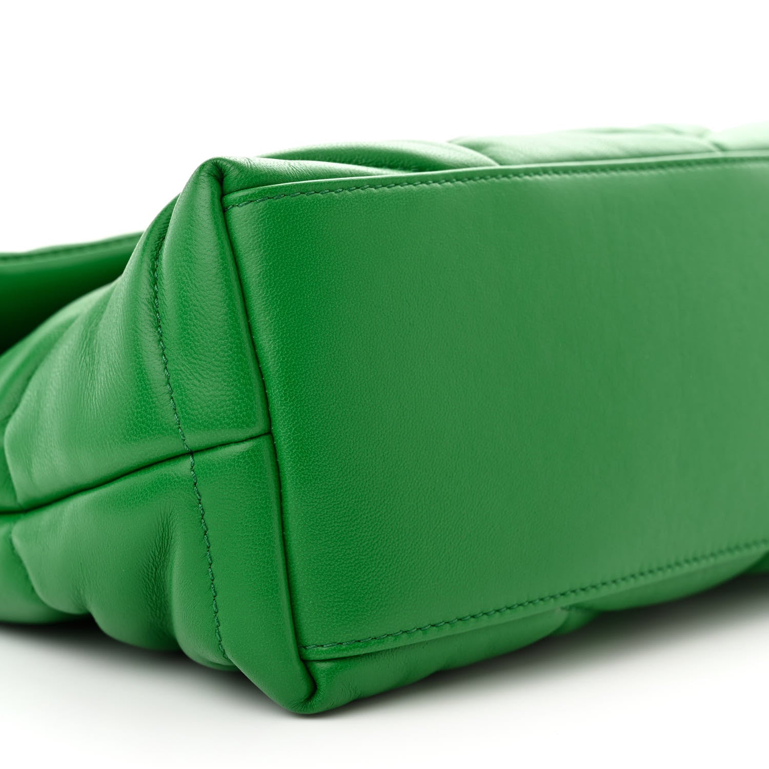 Saint Laurent Lambskin Quilted Small Loulou Puffer Monogram Chain Satchel New Vert 10 of 11