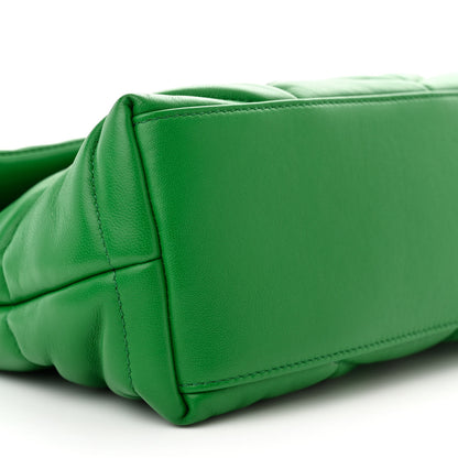 Saint Laurent Lambskin Quilted Small Loulou Puffer Monogram Chain Satchel New Vert 10 of 11
