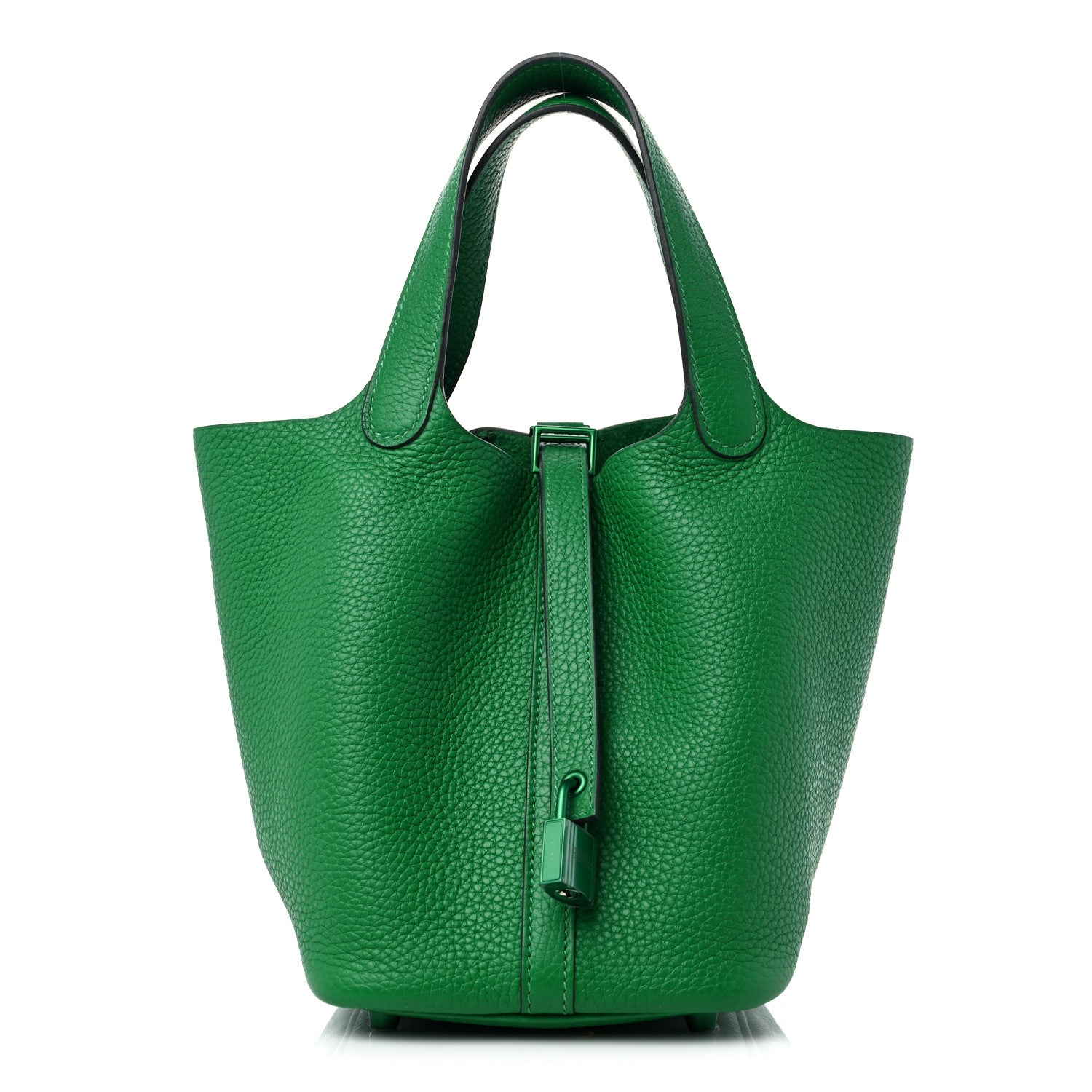 Hermes Taurillon Clemence Monochrome Picotin Lock 18 PM Bambou 1 of 10