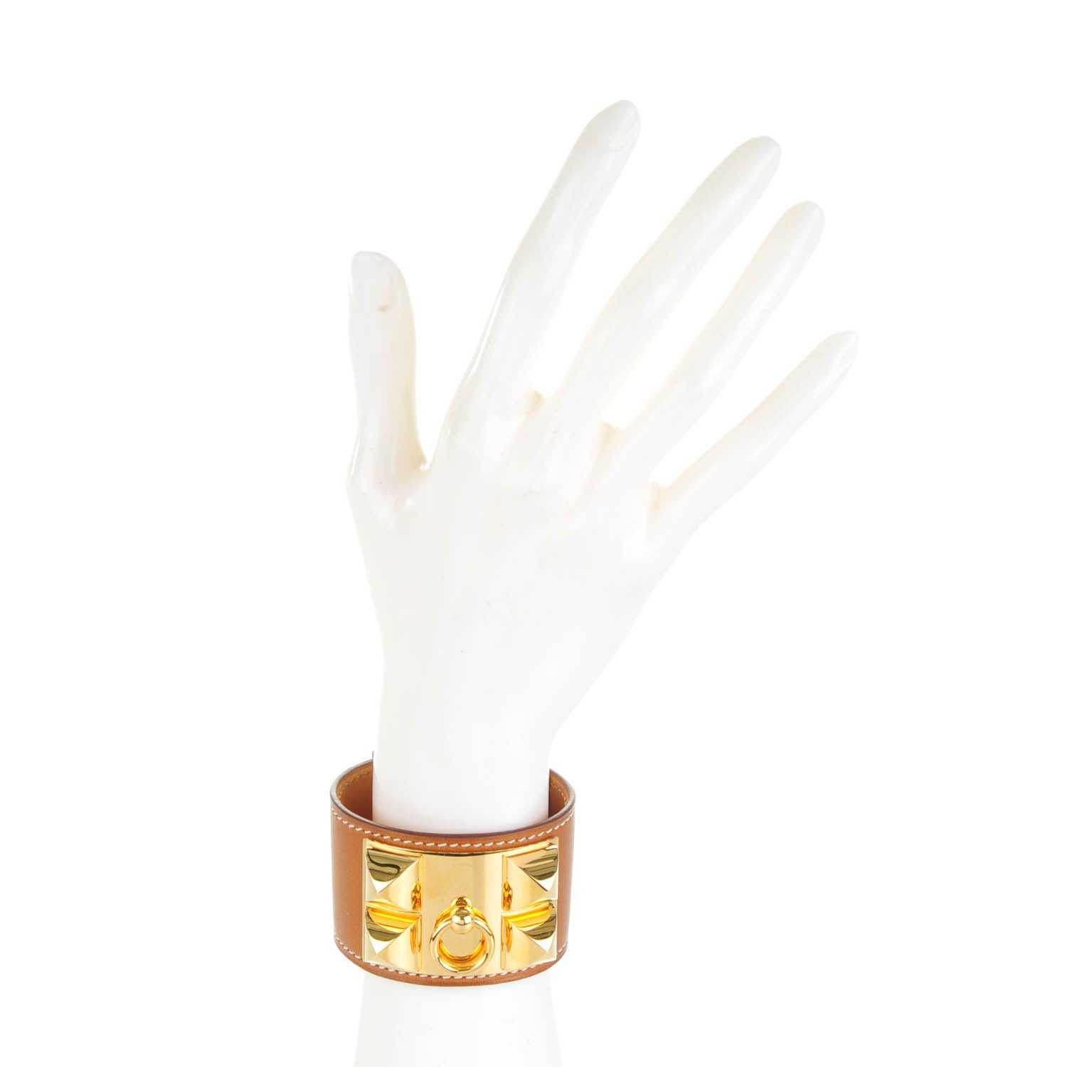 Hermes Barenia Collier De Chien CDC Bracelet S Fauve 2 of 7
