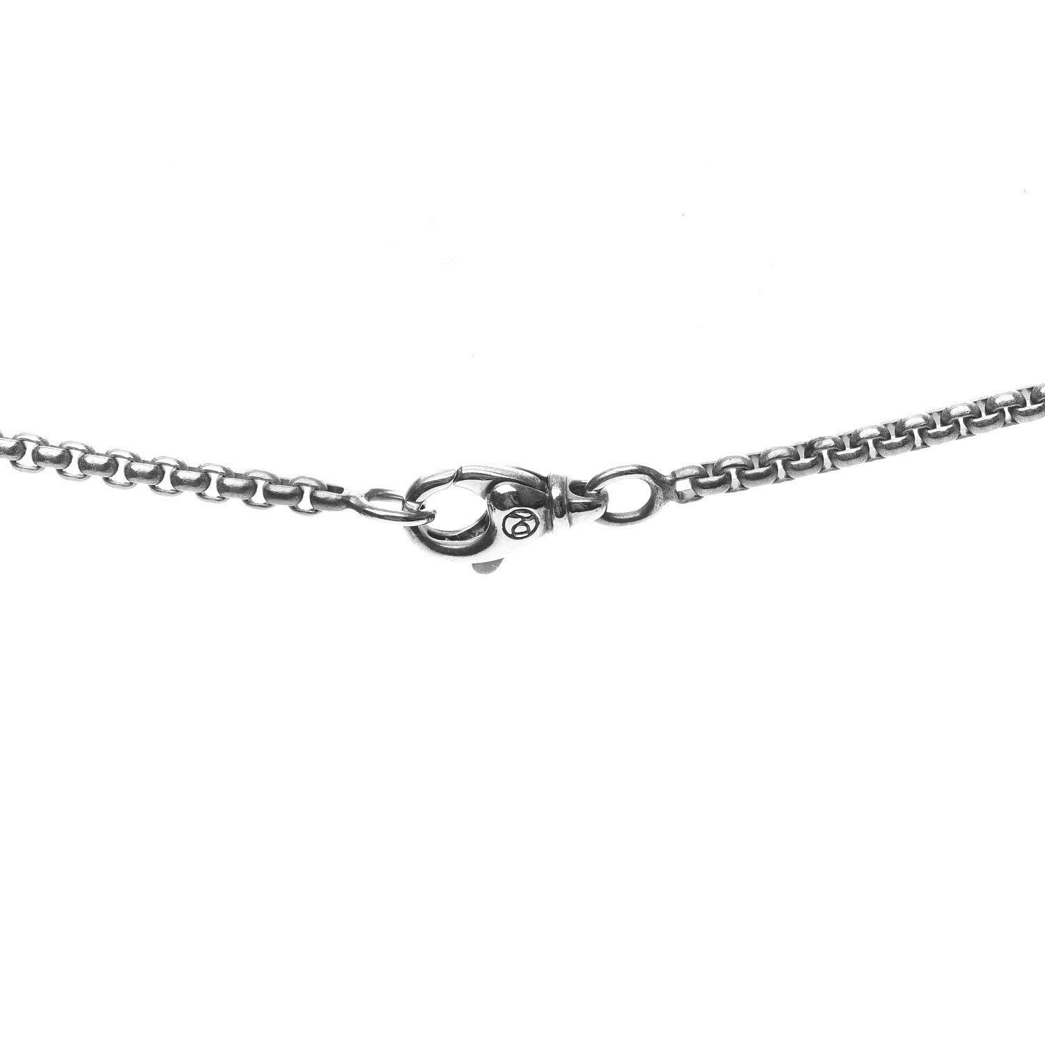 David Yurman Sterling Silver Titanium Black Diamond Streamline Cross Tag Pendant Necklace 4 of 6