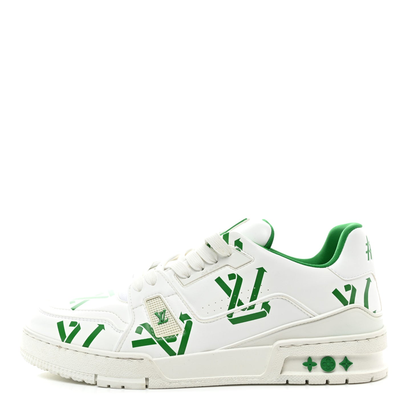 Mens LV Trainer Sneakers 8 Green