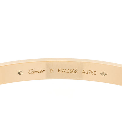 Cartier 18K Yellow Gold LOVE Bracelet 17 4 of 9