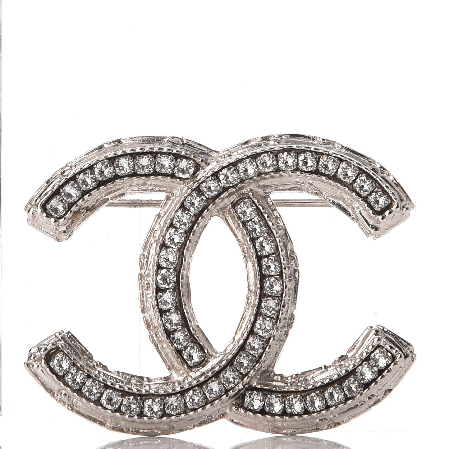 Crystal CC Brooch Silver