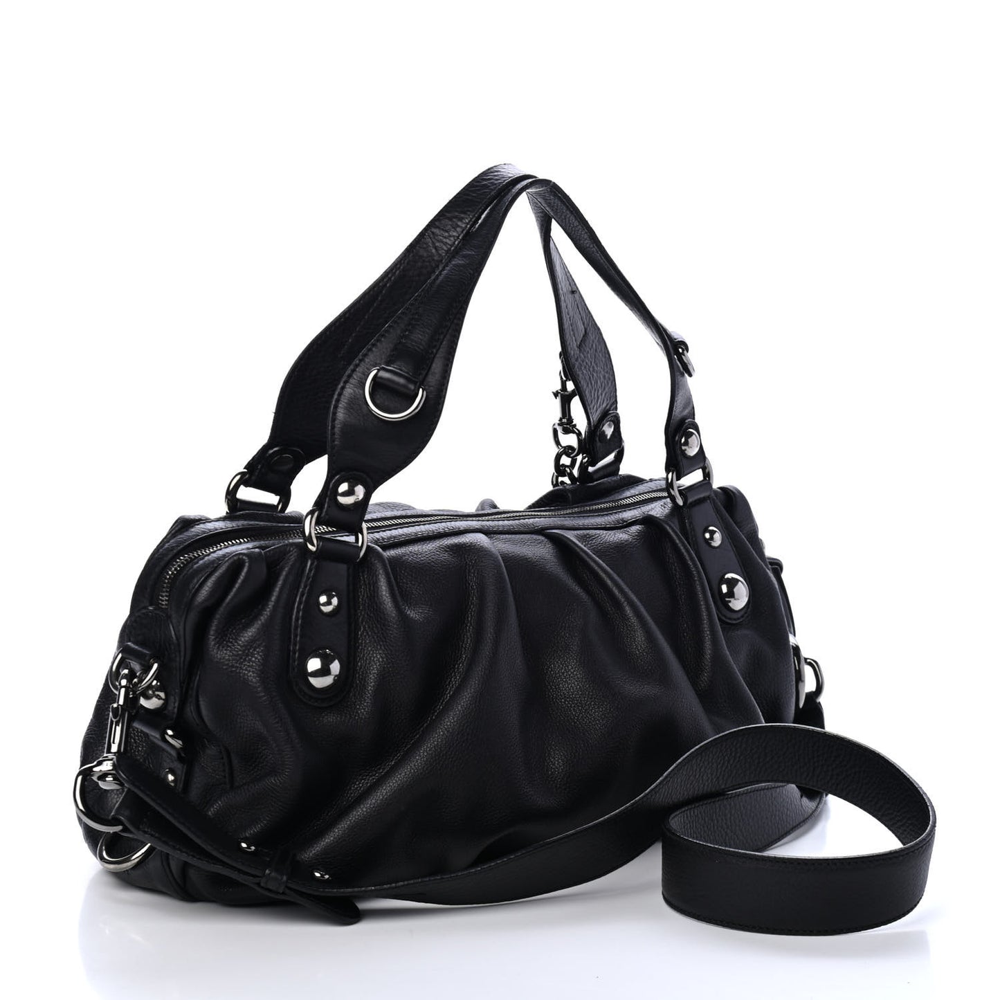 Calfskin Medium Icon Bit Boston Black