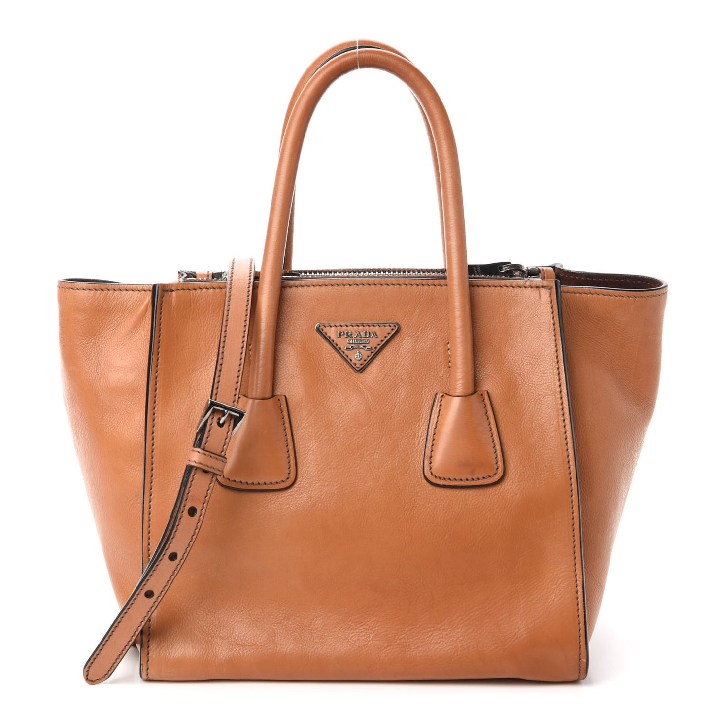 Glace Calf Twin Pocket Tote Naturale