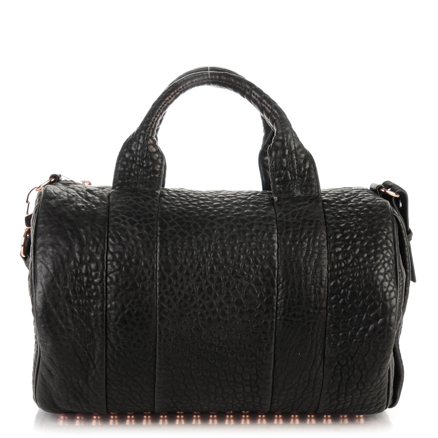 Alexander Wang Pebbled Lambskin Rocco Black Rose Gold Hardware 1 of 7