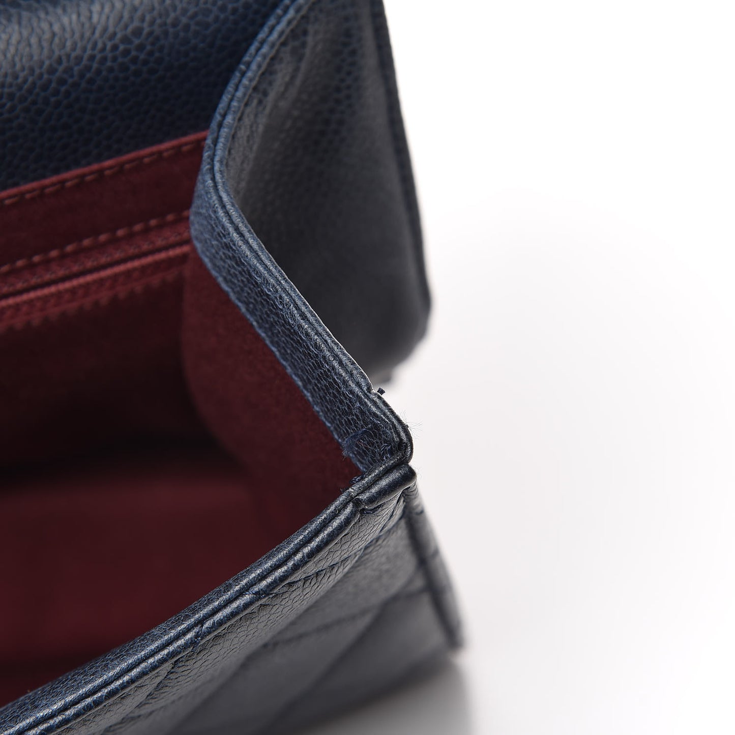 Caviar Quilted Large Retro Class Flap Dark Navy Blue