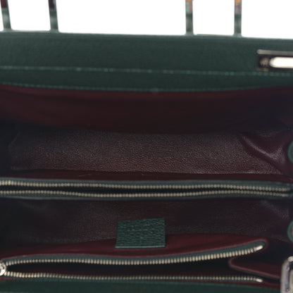 Gucci Grainy Calfskin Small Zumi Top Handle Bag Vintage Green 5 of 9