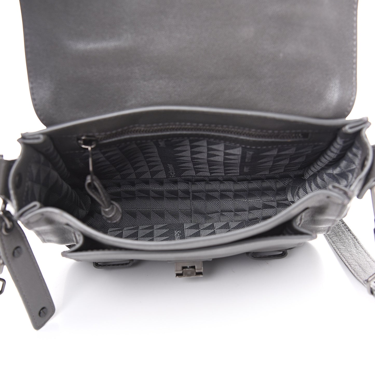 Lambskin PS1 Mini Pouch Messenger Heather Grey