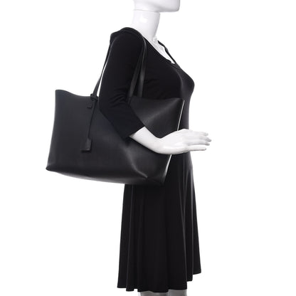 Saint Laurent Calfskin Large Shopping Tote Black 2 of 13