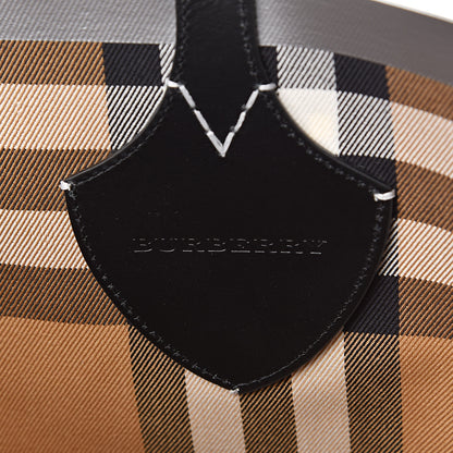 Burberry Vintage Check Large The Giant Reversible Tote Black Silver 5 of 7