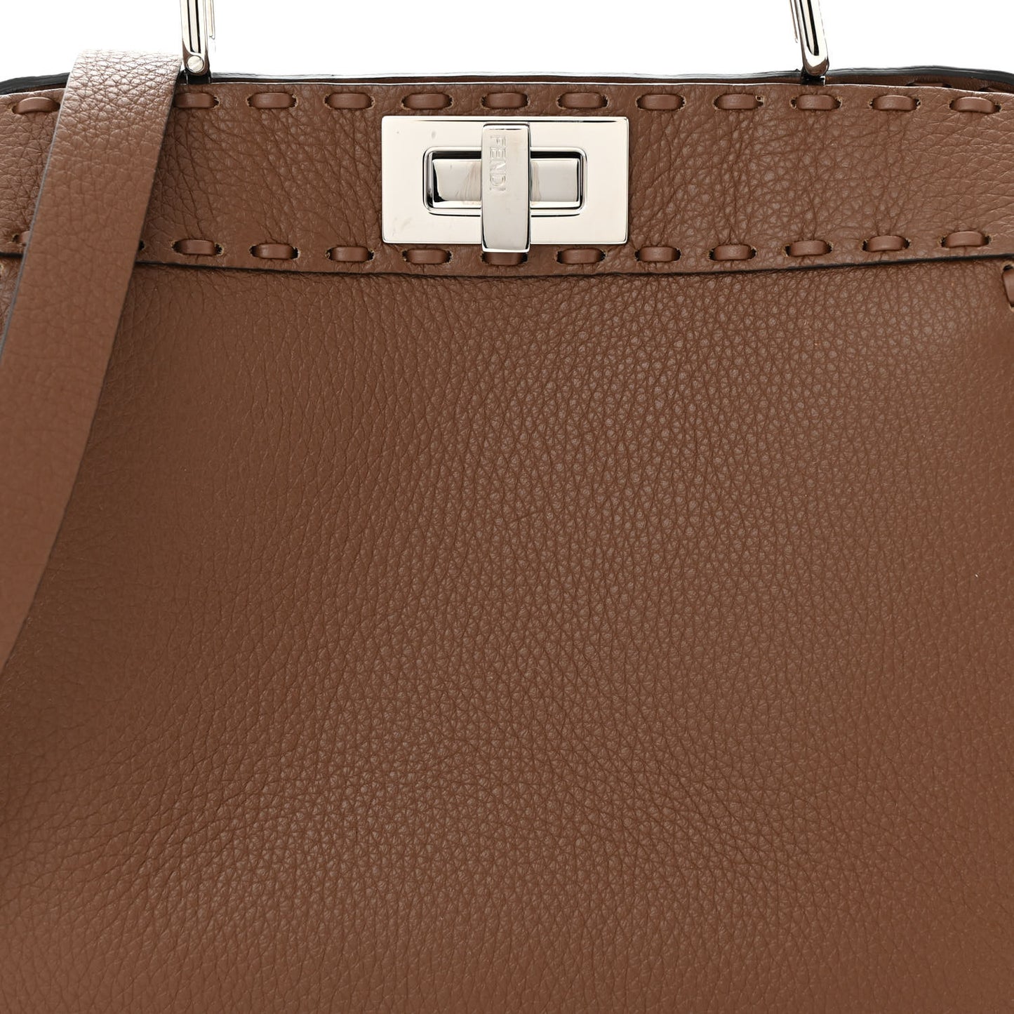 Cuoio Romano Selleria Chamois Small Peekaboo I SEE U Satchel Mou