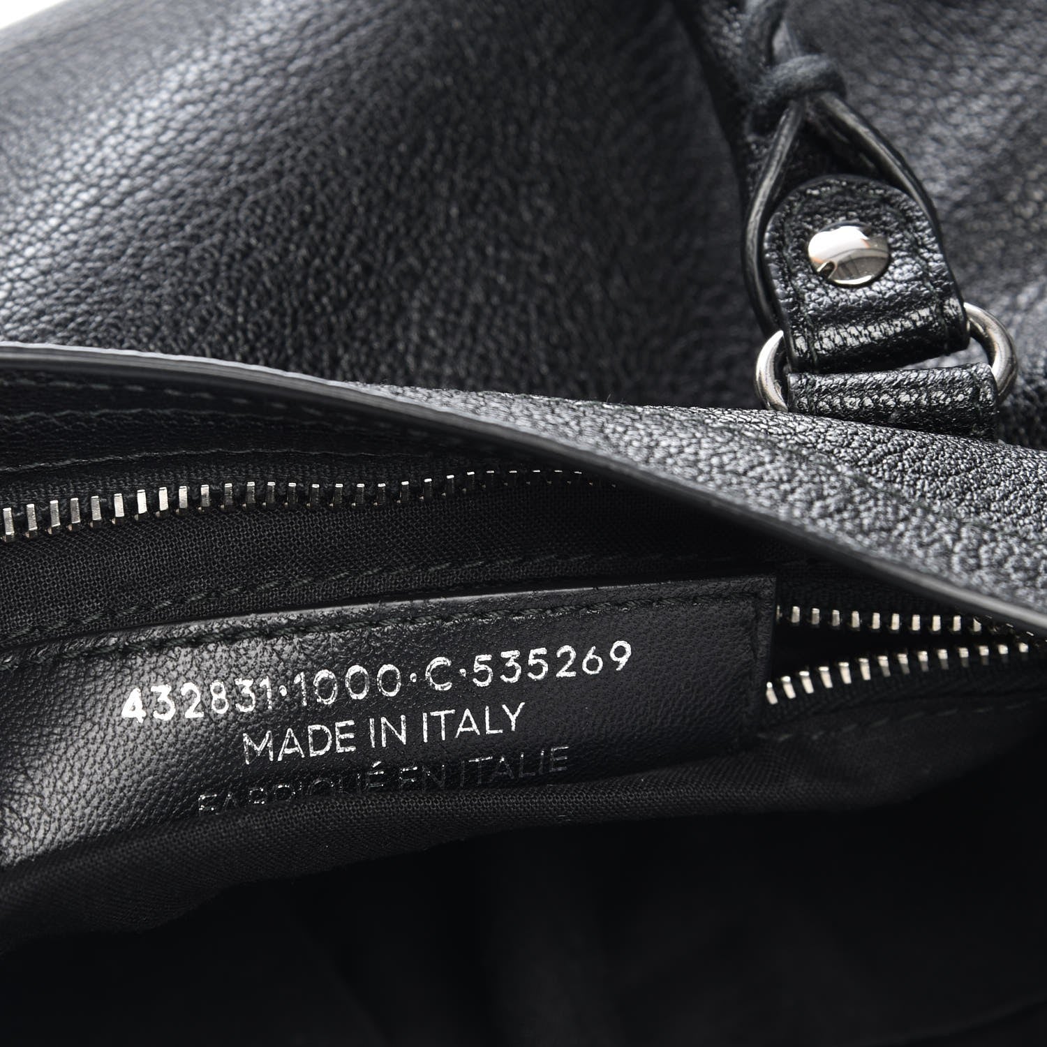 Balenciaga Chevre Silver Metallic Edge Hardware S City Black 8 of 8