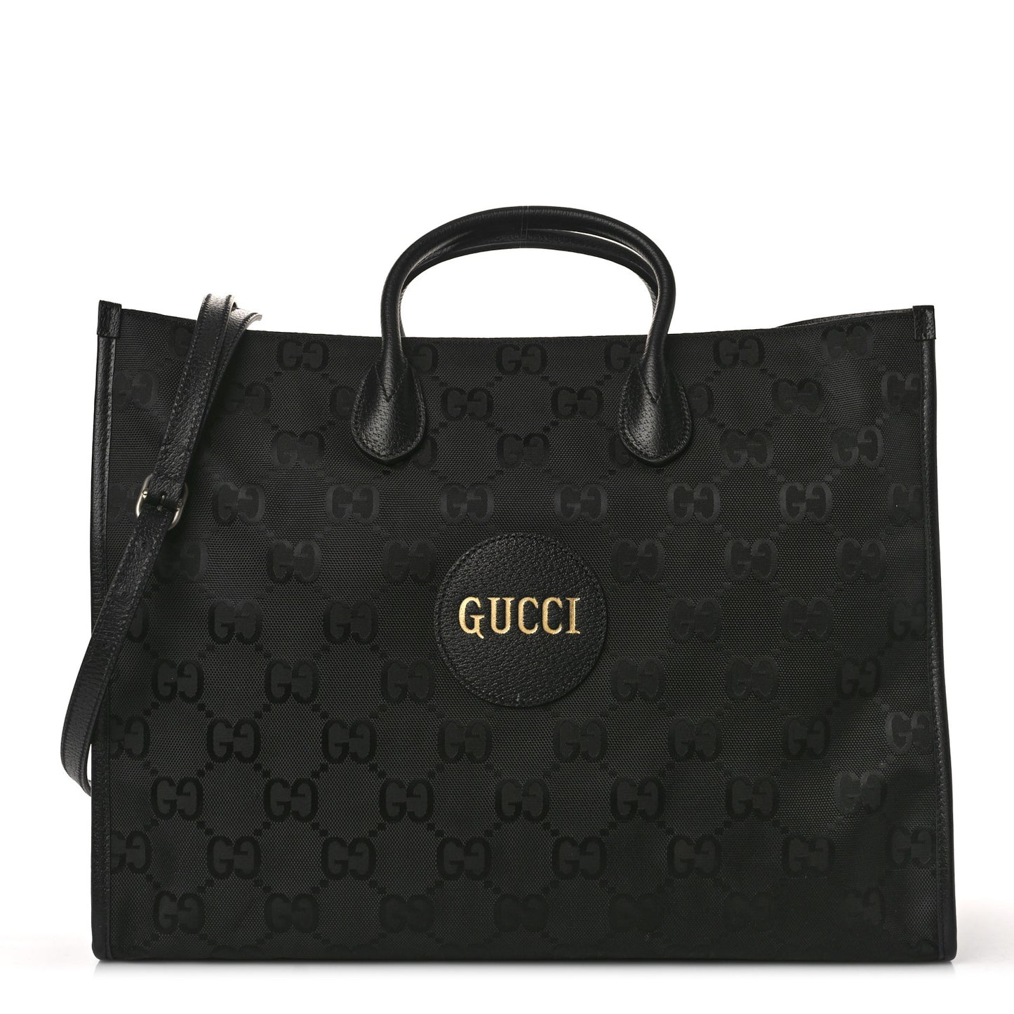 Econyl Nylon Monogram Large Off The Grid Tote Bag Black