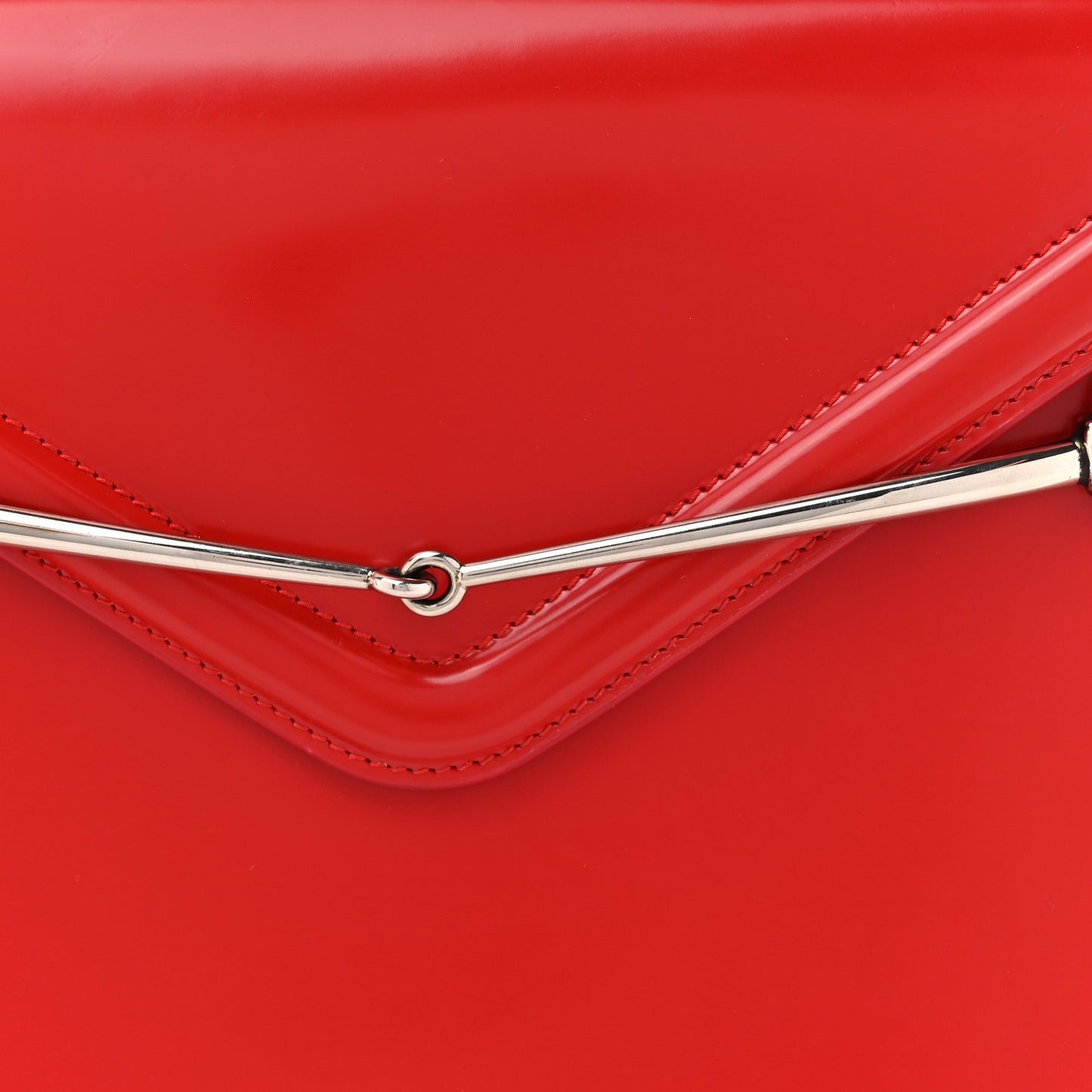 Master Lux Calfskin Horsebit Slim Shoulder Bag Beret Red