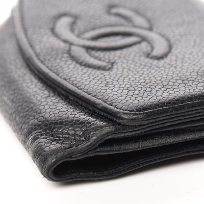 Chanel Caviar Timeless CC Compact French Wallet Black 15 of 20