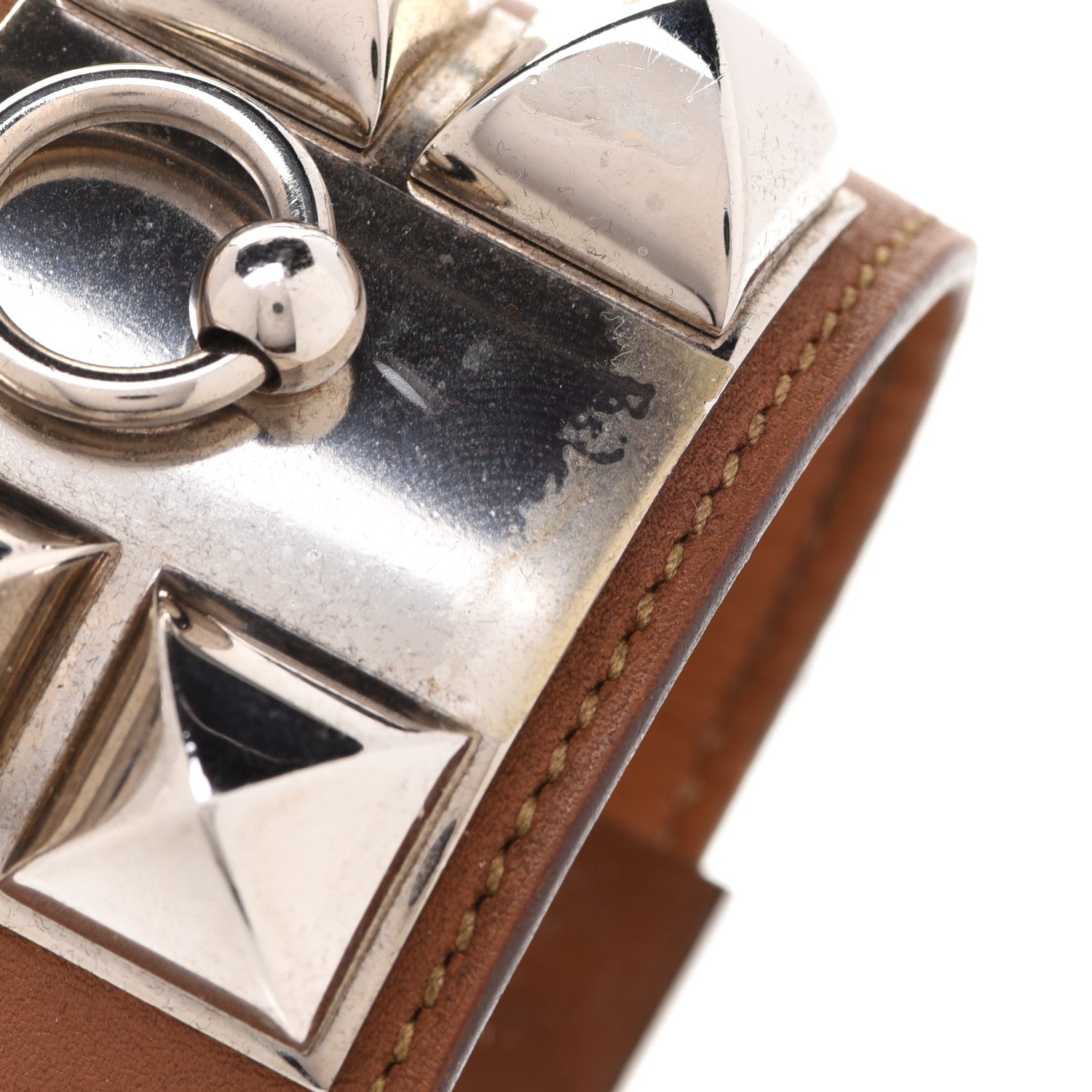 Hermes Barenia Collier de Chien CDC Bracelet S Fauve 7 of 10