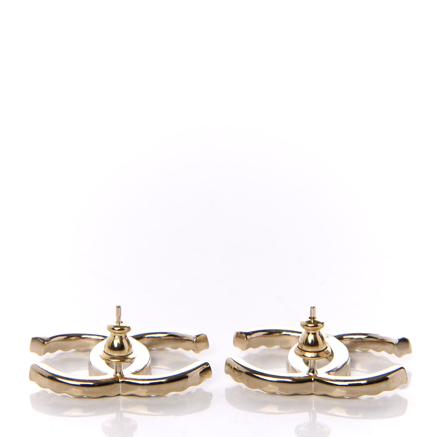 Chanel Baguette Crystal High Society CC Earrings Gold 2 of 3