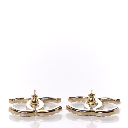 Chanel Baguette Crystal High Society CC Earrings Gold 2 of 3