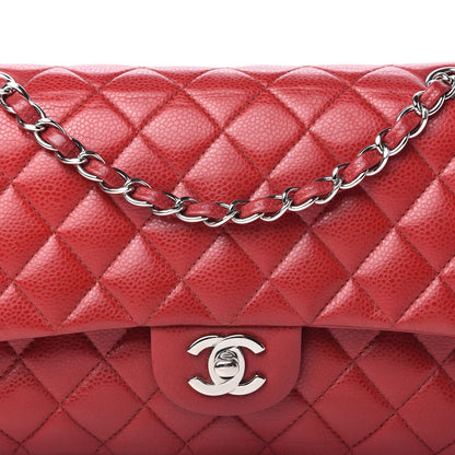 Chanel Caviar Quilted Medium Double Flap Red 10 of 10