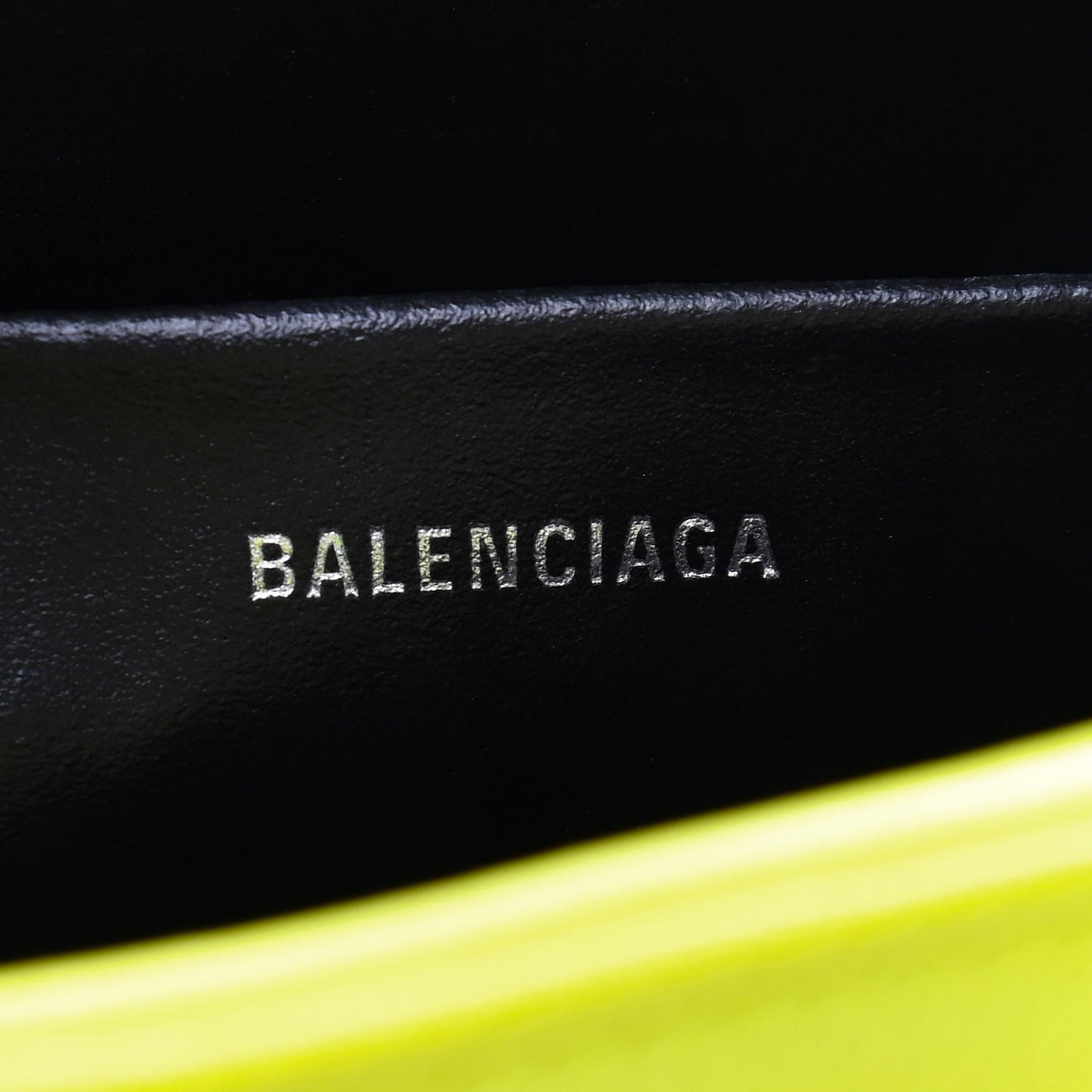 Calfskin Logo S Everyday Camera Bag Acid Green Black