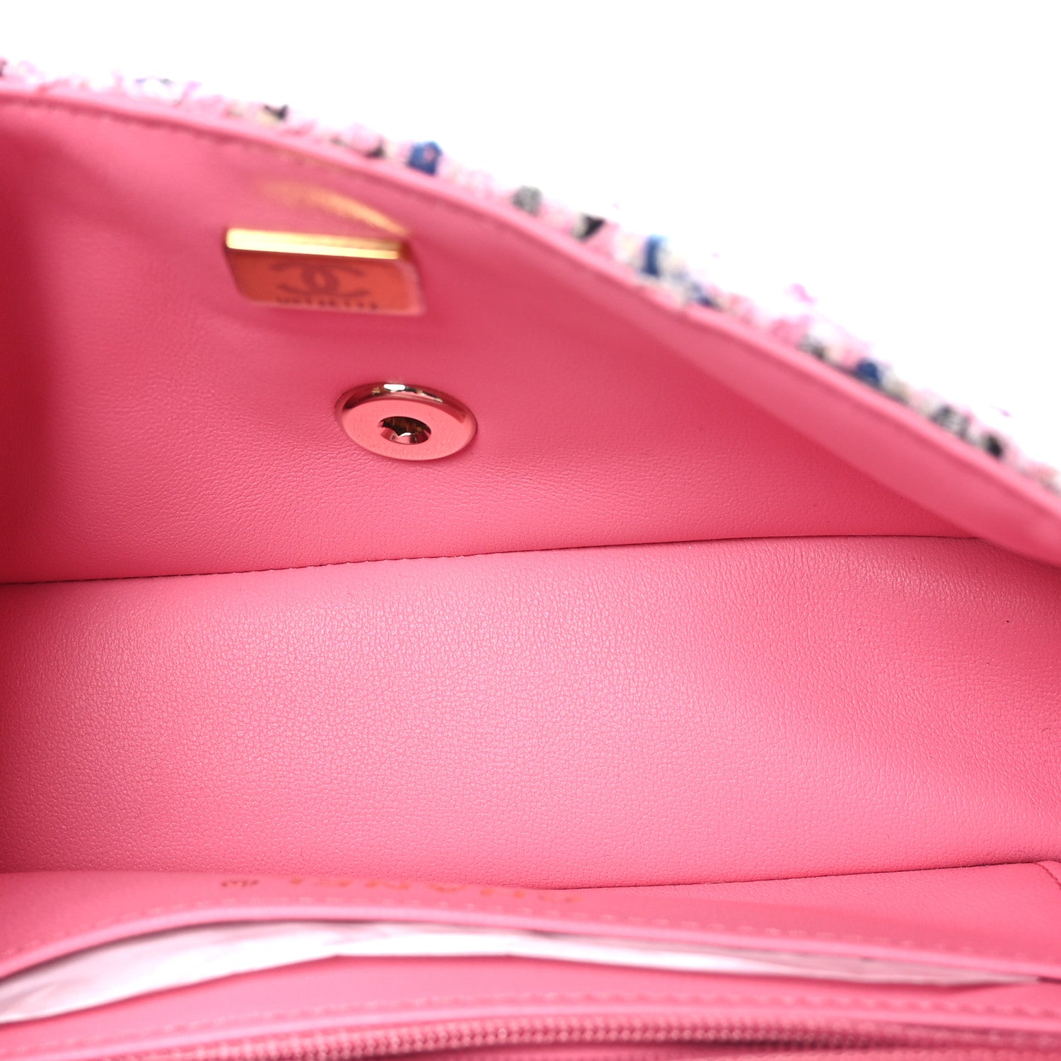 Chanel Tweed Quilted Mini Rectangular Flap Pink Multicolor 5 of 10