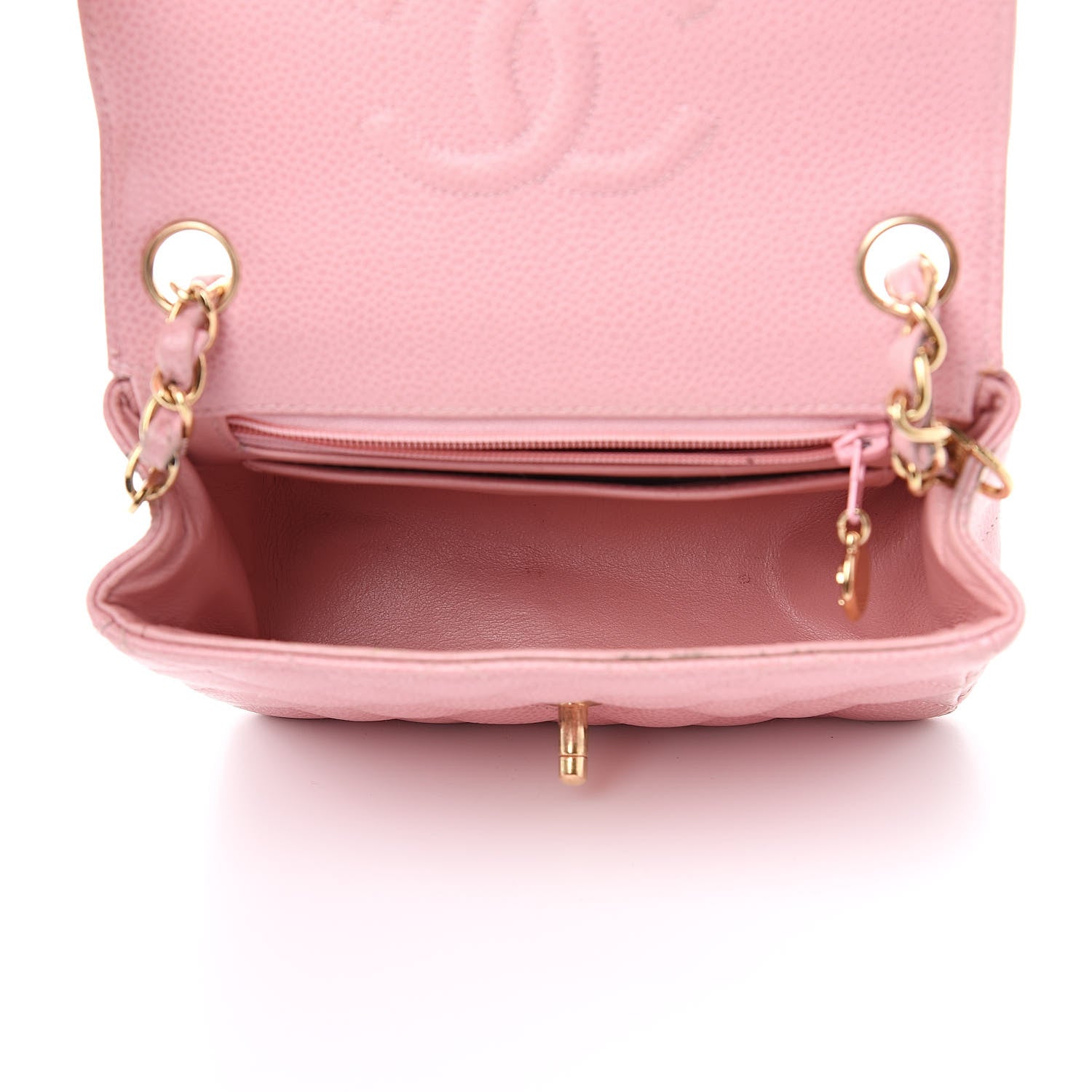 Chanel Caviar Quilted Mini Square Flap Pink 5 of 14