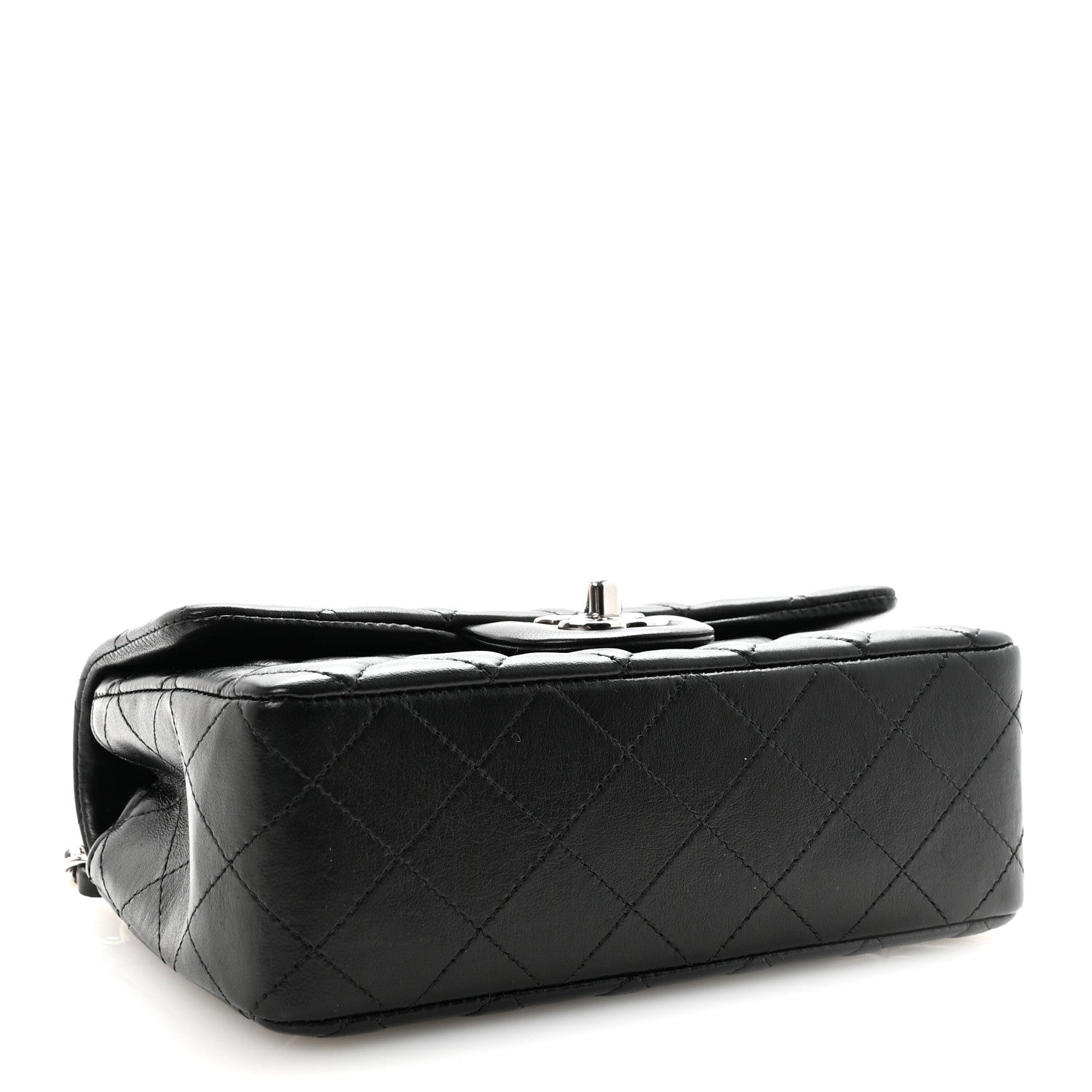 Chanel Lambskin Quilted Mini Rectangular Flap Black 4 of 11