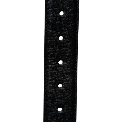 Gucci Textured Dollar Calfskin Bees And Stars Print Mens 35mm Belt 90 36 Black Gold 4 of 5