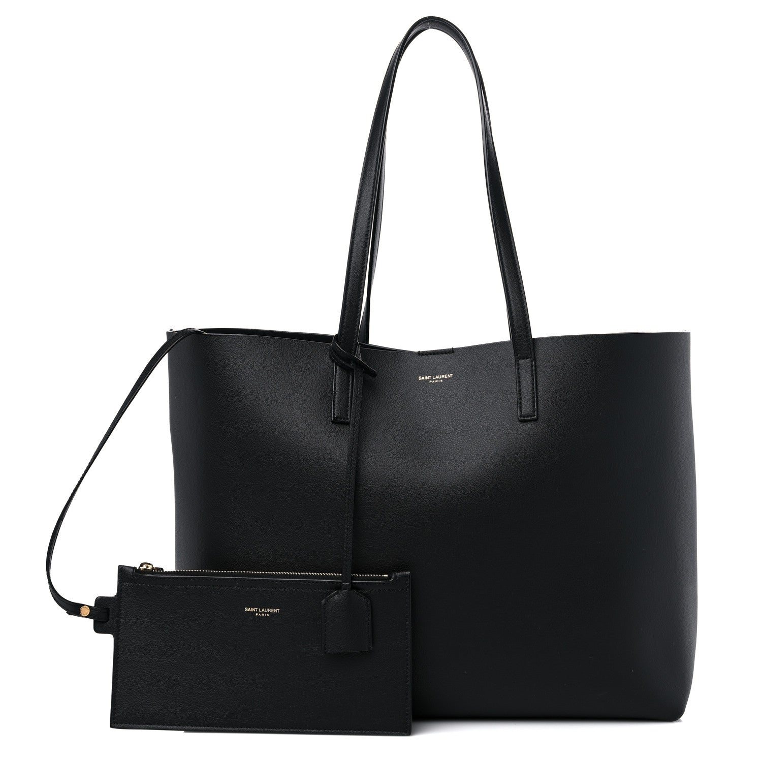 Saint Laurent Calfskin Large Shopping Tote Black 1 of 12
