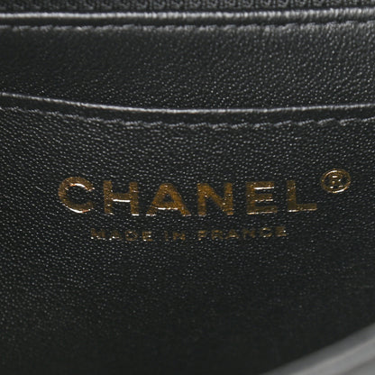Chanel Lambskin Quilted Mini Top Handle Rectangular Flap Black 6 of 9