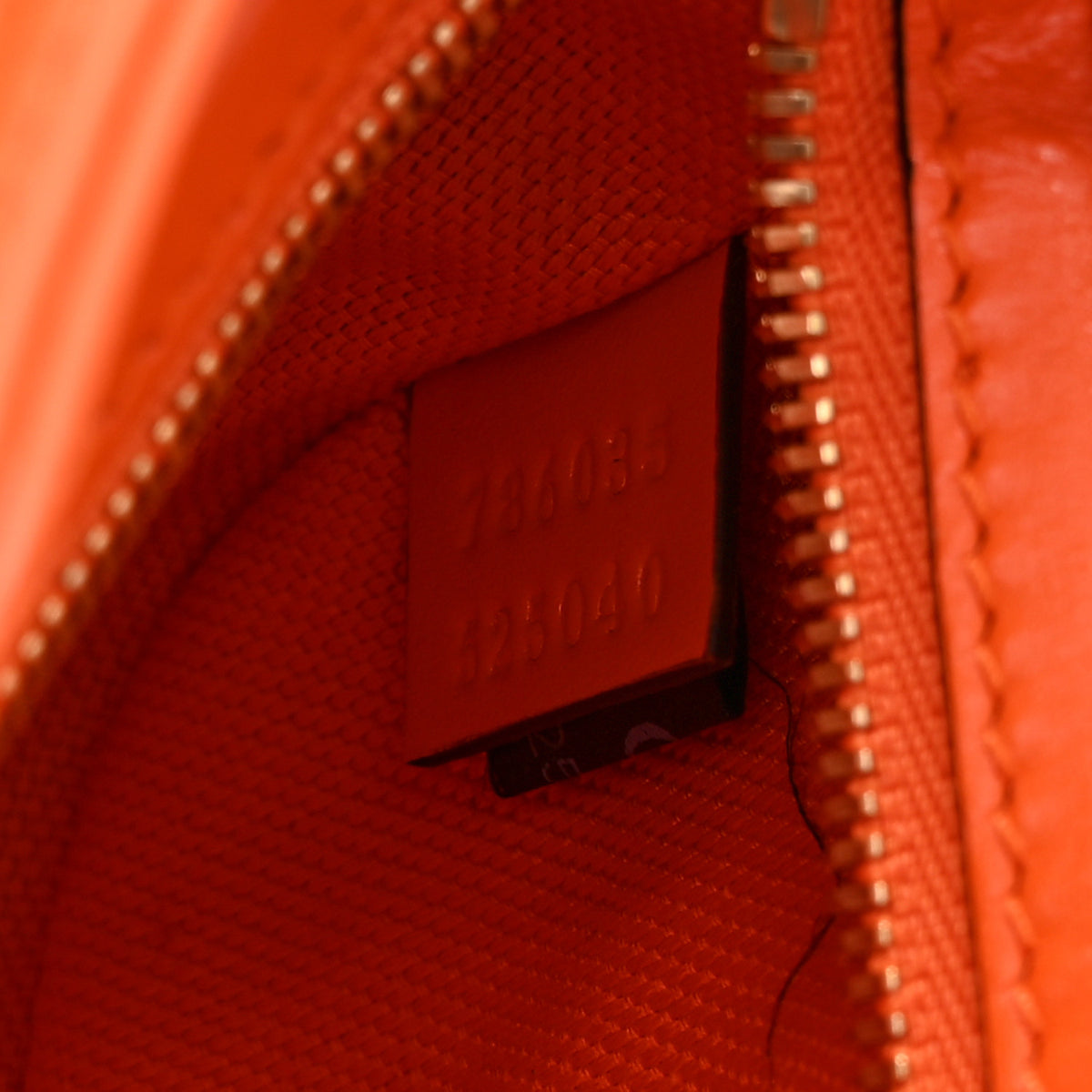 Calfskin Monogram Mini Moon Side Shoulder Bag Orange